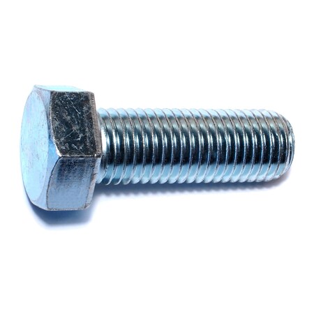 Grade 2, 7/8-9 Hex Head Cap Screw, Zinc Plated Steel, 2-1/2 In L, 5 PK